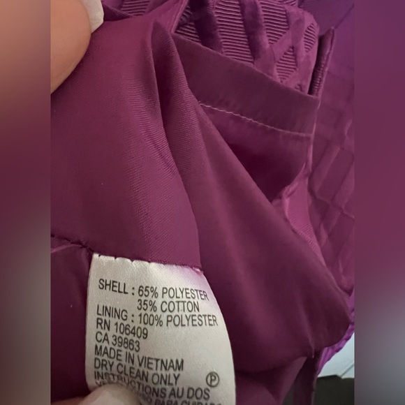 💜 Tahari Plum Jacquard Sheath Dress - Picture 5 of 6